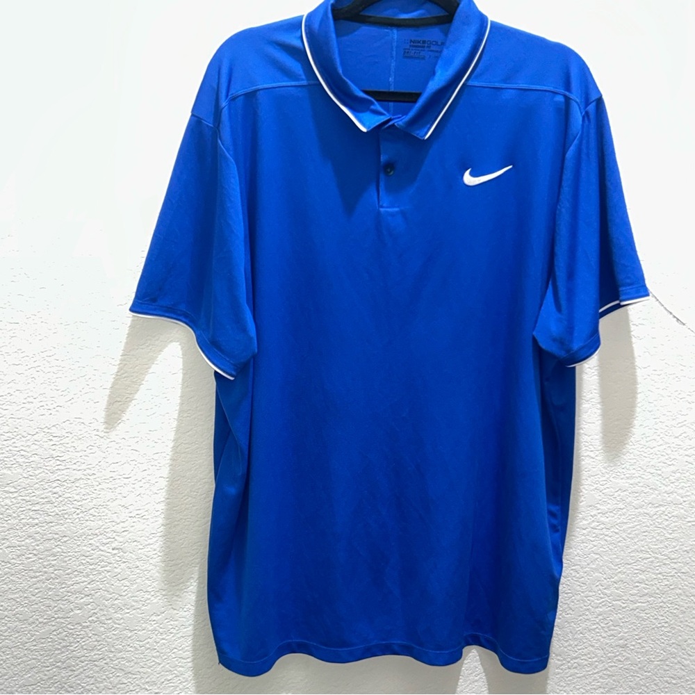 Nike Golf Standard Fit Men's Vibrant Blue Polo Shirt - Picture 2 of 6